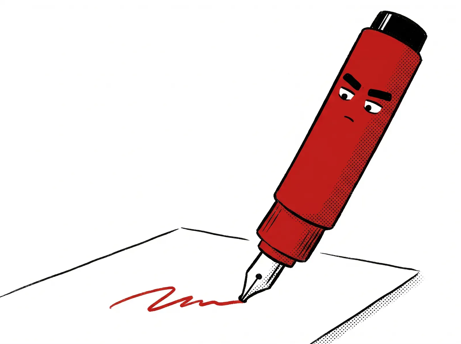 Solb(朱ペン)が、下書きに朱で一語を書き足している